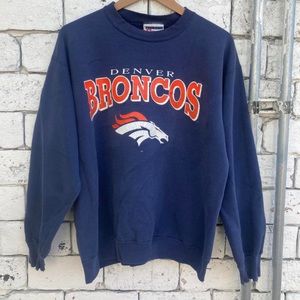 Vintage NFL 90s DENVER BRONCOS DISTRESSED CREWNECK SWEATSHIRT